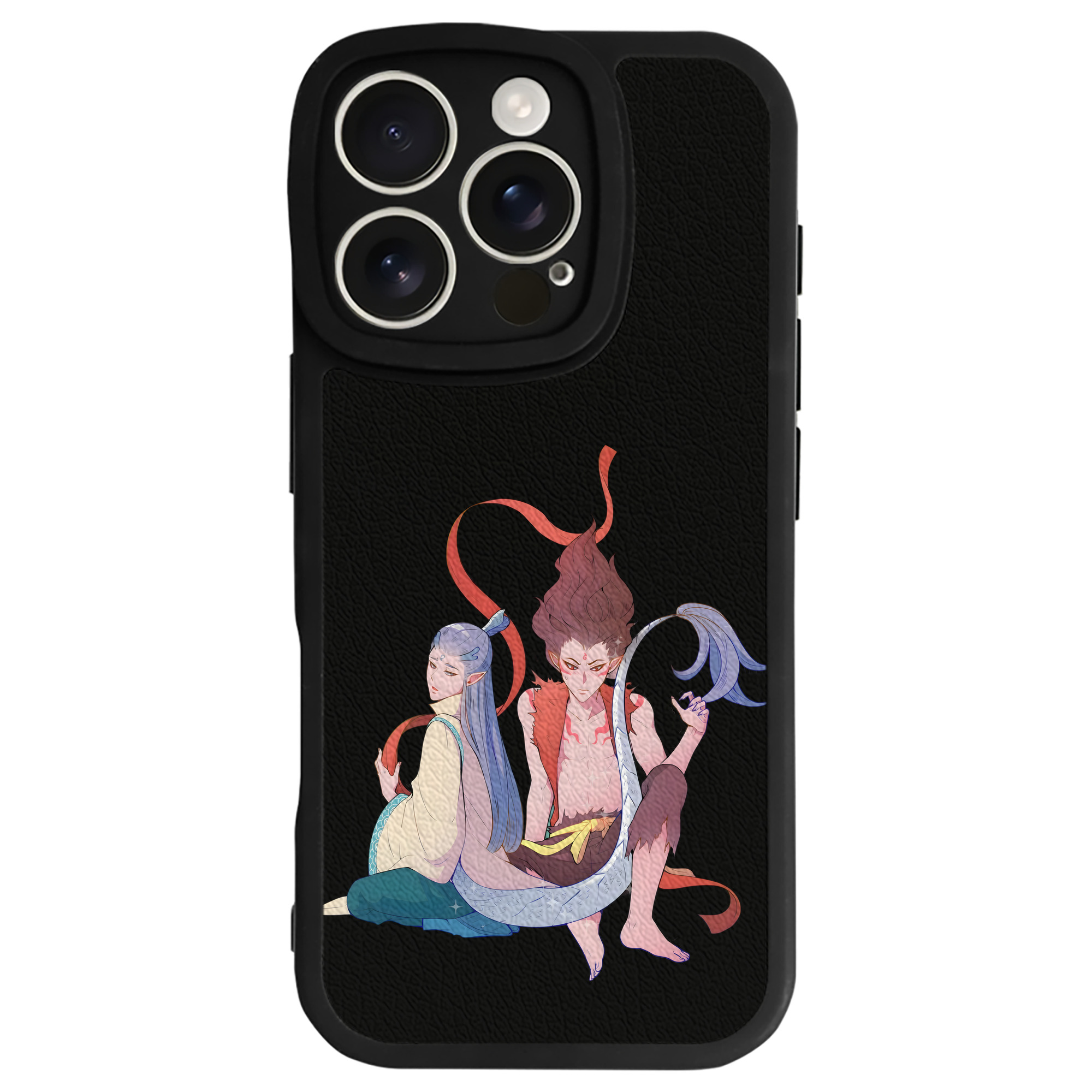 （画像用） Ne Zha 2 ナタ 魔童の大暴れ 【iPhone 16シリーズ対応】シリコンスマホケース（レザー調） 材質：シリコン
